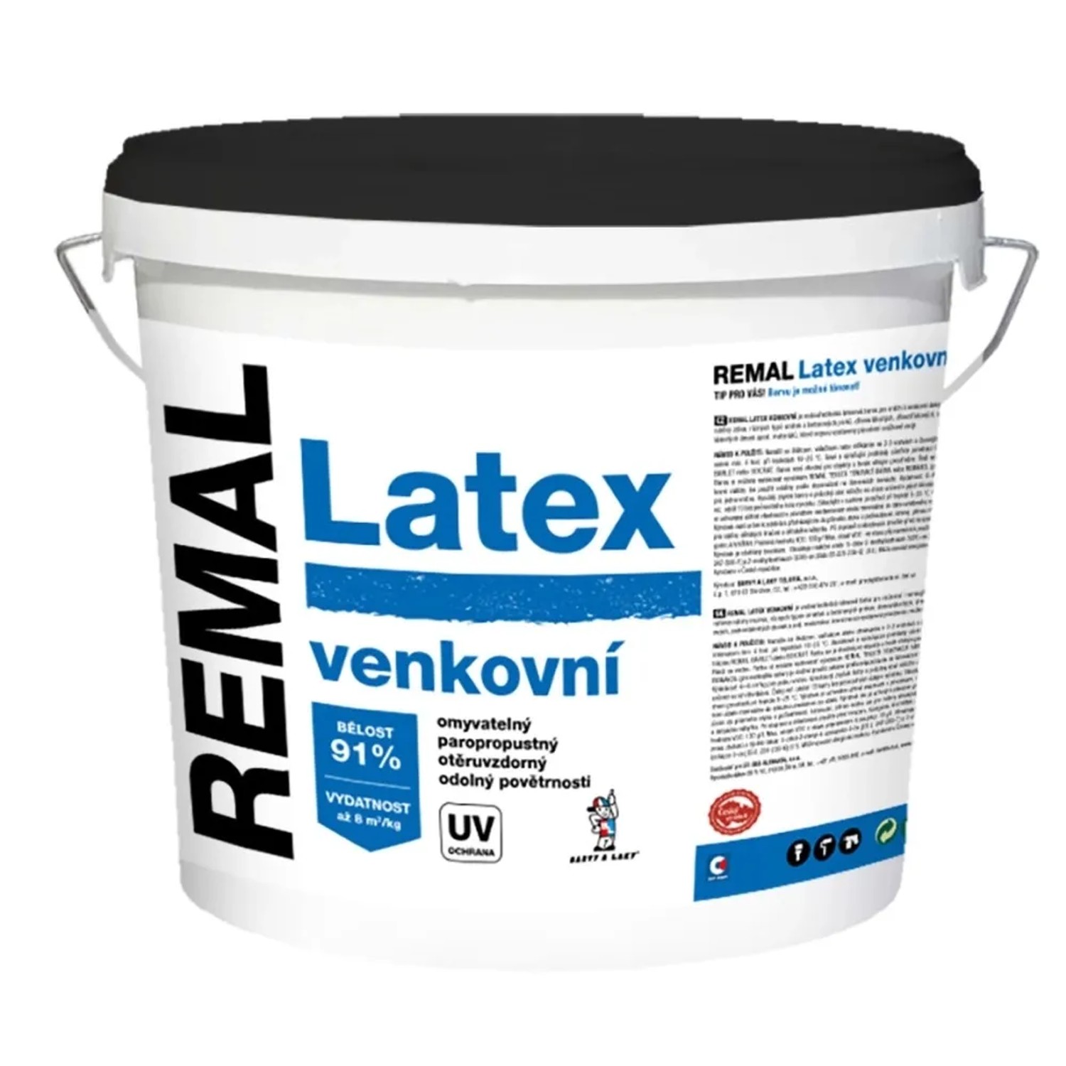 E-shop REMAL Latexový náter Latex V2065 vonkajší biely 5 kg