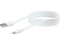 Plochý kábel Apple Lightning biely 2 m