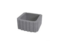 DITON Svahová tvarovka hladká sivá 29,5 x 29,5 x 14 cm