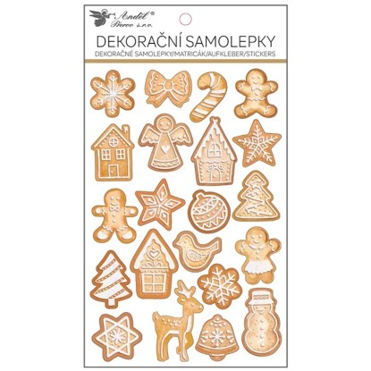 Anděl Přerov Samolepky perníky s glitrom POP UP 14,5 x 25 cm