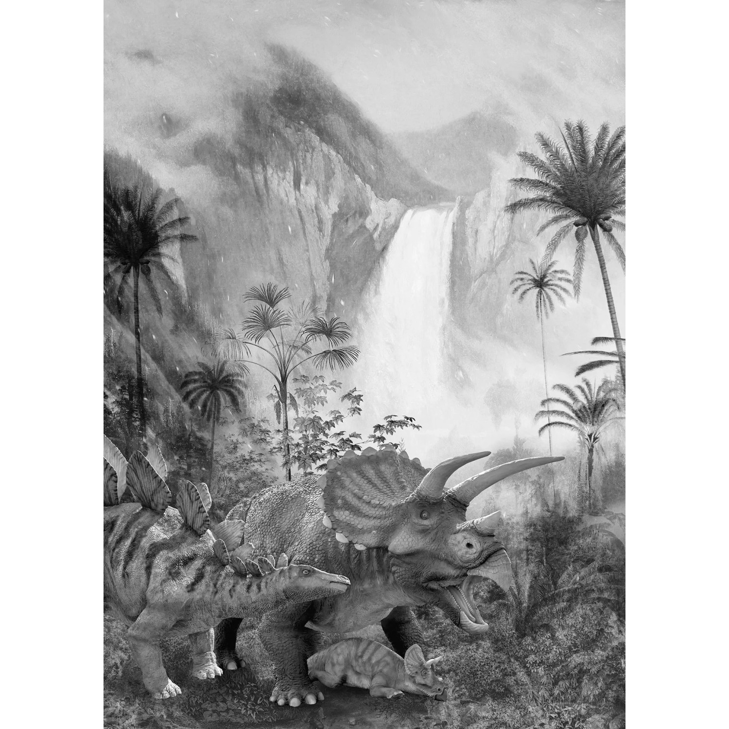 E-shop Komar Vliesová fototapeta Jurassic Waterfall 200 x 280 cm