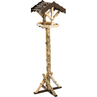 Krmítko pre vtáky breza/pínia s kôlom model A