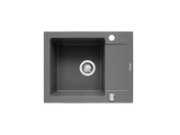 Pyramis Granitový drez s odkvapkávačom Mido 1B 1D, industrial grey, 62 x 50 cm Pyramis Granitový drez s odkvapkávačom Mido 1B 1D, industrial grey, 62 x 50 cm