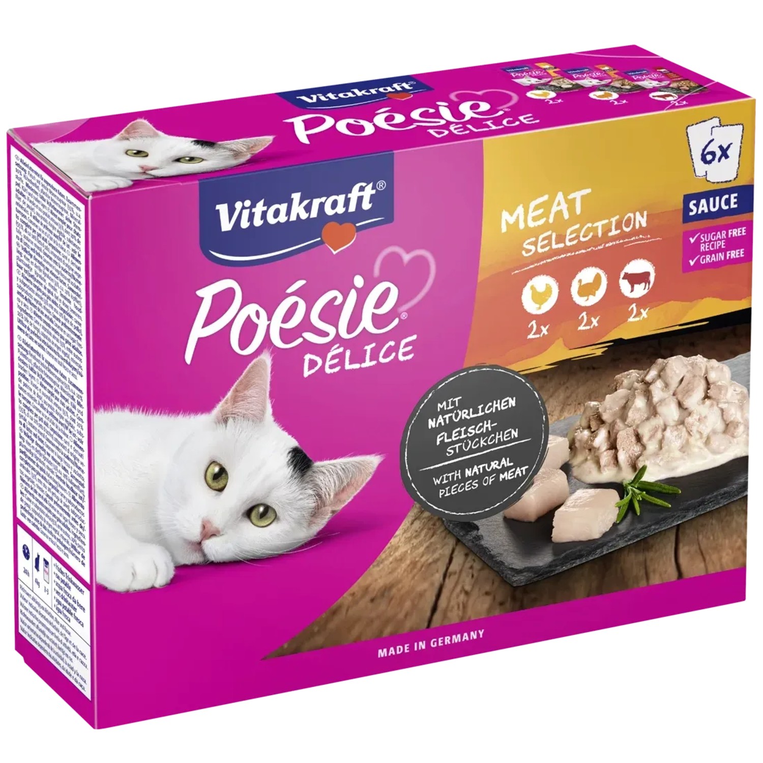 E-shop Vitakraft Kapsičky pre mačky Multipack Poésie Délice v omáčke 6 x 85 g