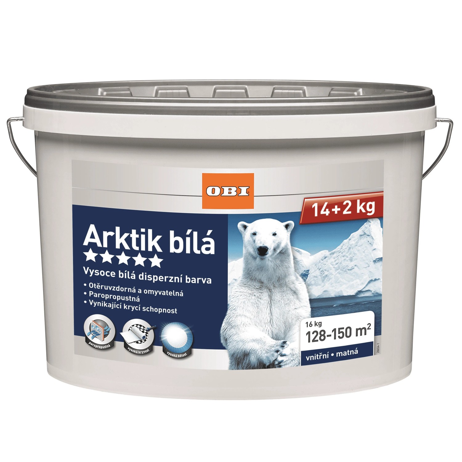 E-shop OBI Interiérová farba Arktik biela matná 4 kg
