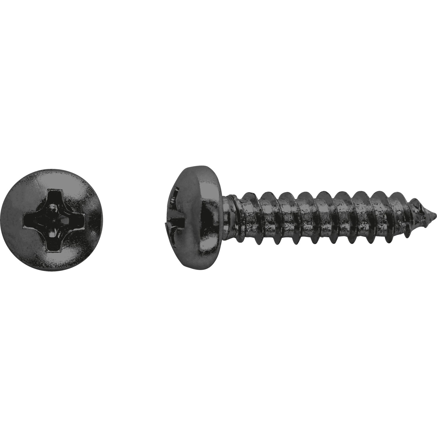 E-shop Skrutka do plechu s polguľ. hlavou PH2 plný závit čierno pozink. 4,2x13 mm, 12ks