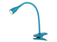 Rabalux Pripínacia stolná lampa Jeff, 4,5 W, 330 lm, 3000 K, modrá, 13 x 35 cm