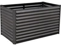 Kovový vyvýšený kvetináč, antracitová, 126 x 70 x 70 cm