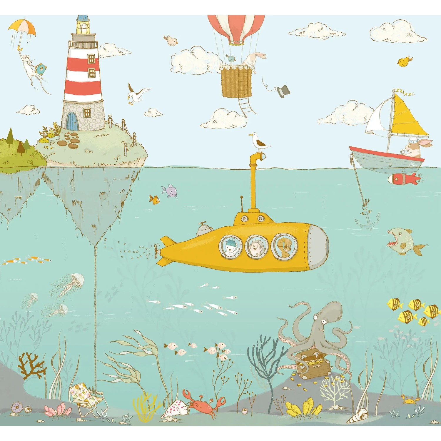 E-shop Komar Vliesová fototapeta Sealife 300 x 280 cm