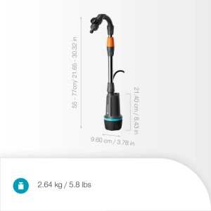 Gardena Akumulátorové čerpadlo do dažďovej nádrže 2600 Comfort 18 V Set s teleskopickou trubkou a batériou.