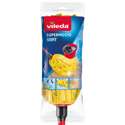 Vileda SuperMocio Soft mop na podlahu s násadou