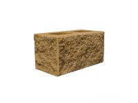 DITON Plotová tvárnica s fazetou D1 trojstranná okrová 38,5 x 19 x 19 cm