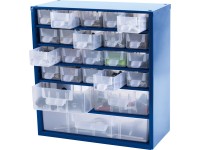 LUX-TOOLS Oceľový dielenský organizér, 23 priehradiek, 31 x 16 x 33 cm