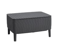 Keter Úložný odkladací stolík Salemo, grafitová, 76 x 56 x 42 cm