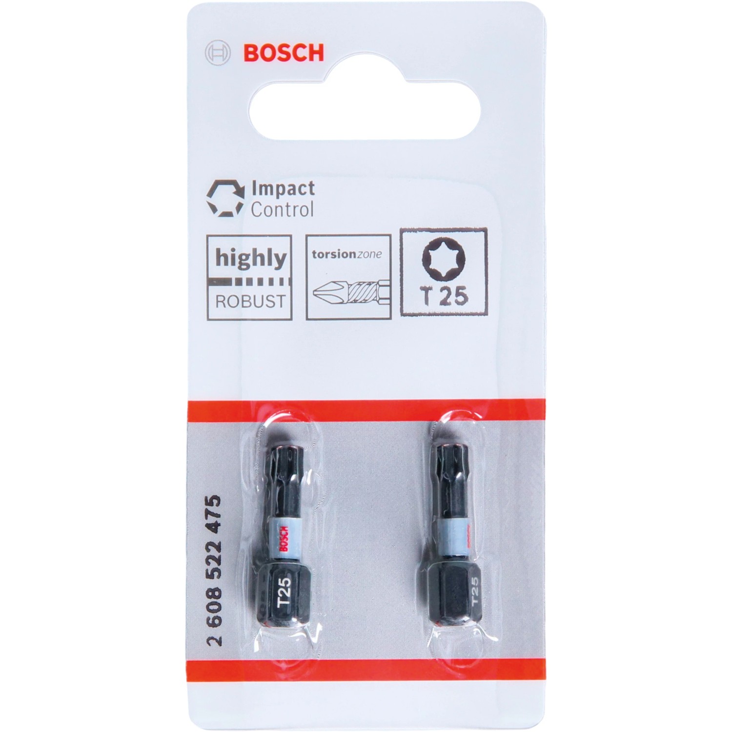 E-shop Bosch Bity skrutkovacie T25 Impact Control, 2 ks