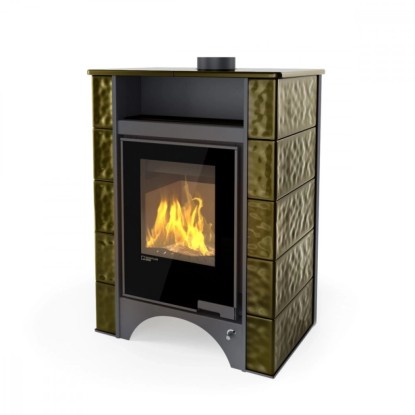 HS Flamingo Kachľová pec AQUAFLAM VARIO PERU 11/5kW zelená 739x619x1023mm