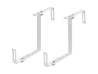 Balkonový držiak kvetinového hrantíka 2D, nosnosť 25 kg, biela, 2 ks