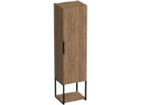 A-Interiéry Doplnková kúpeľňová skrinka vysoká Kubo Go V 130 P/Ľ zlatý dub