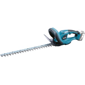 Akumulátorové nožnice na živý plot Makita DUH523Z, dĺžka strihu 52 cm, modro-čierne, s akumulátorom. Ideálne na tvarovanie.