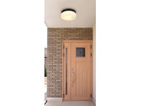 GLOBO Vonkajšie svietidlo VRANOS čierna/opálová E27 60 W pr. 184 x 65 mm