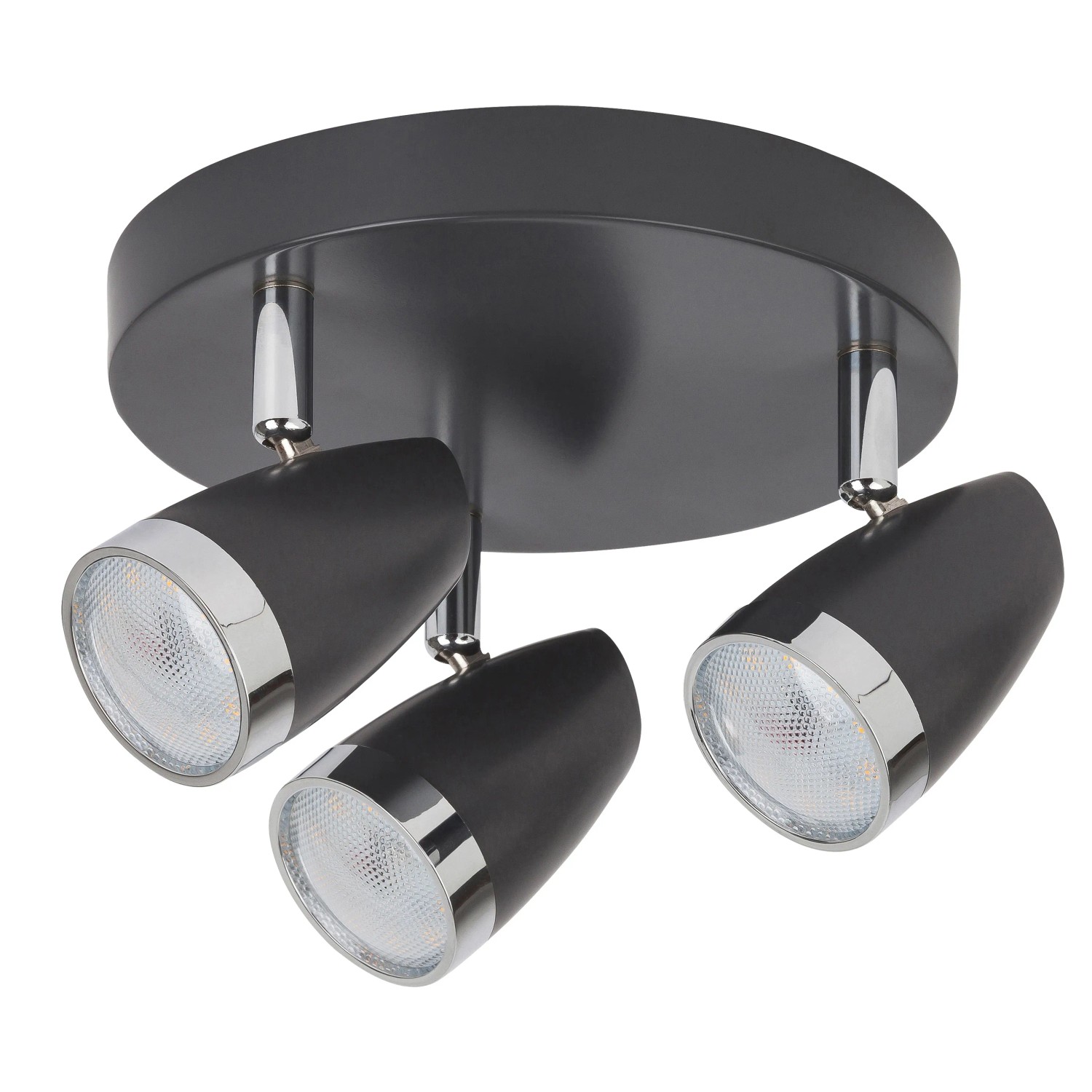 E-shop Rabalux Stropné 3bodové svietidlo Karen, 3x4 W, 3x280 lm, 3000 K, antracit/chróm