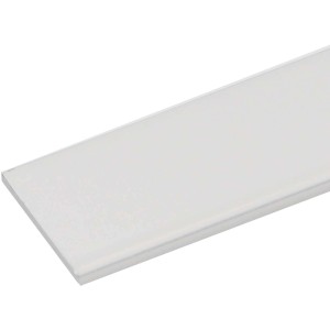 Biela hliníková plochá tyč Arcansas, 2 x 30 x 1000 mm, lakovaná.