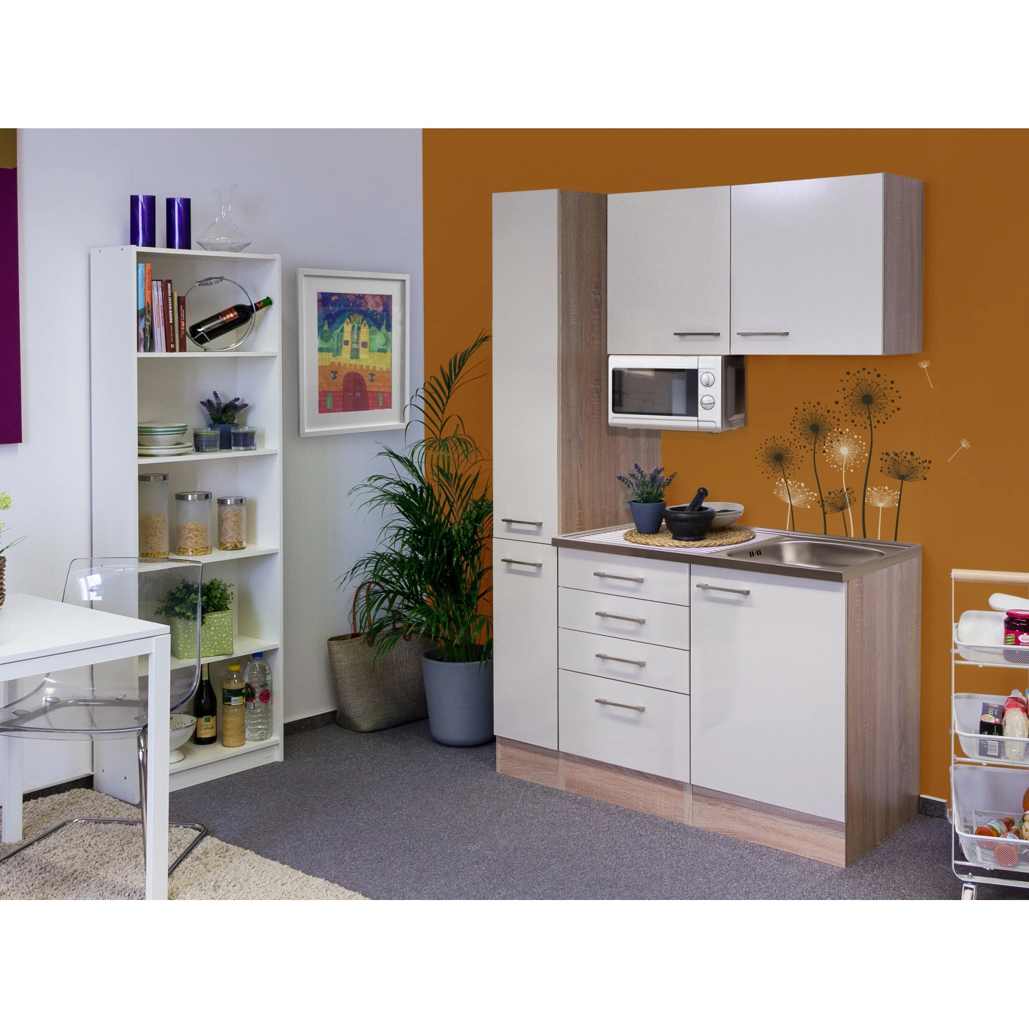 E-shop Flex-Well Kuchyňa Orlando 130 cm/typ 1 - mikrovlnka