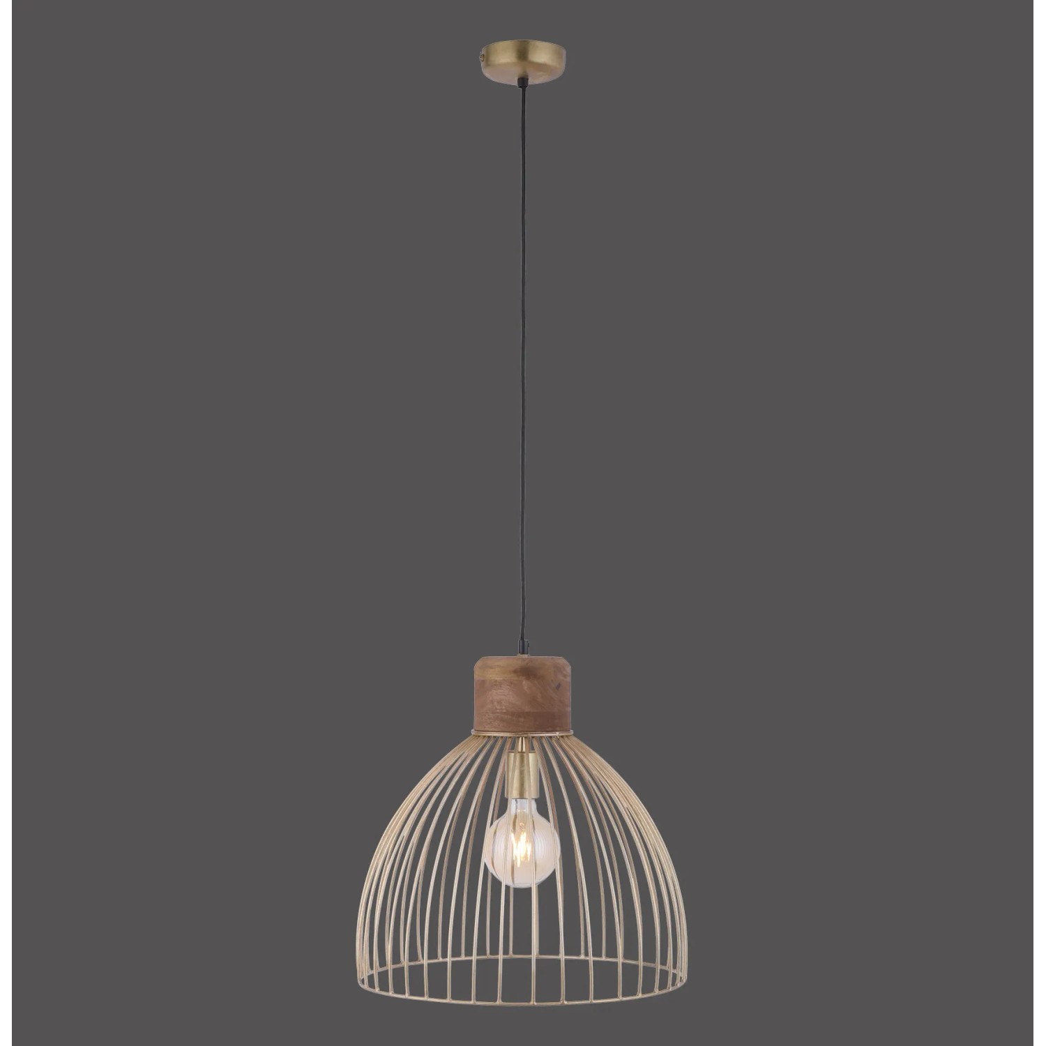 E-shop Just Light. Závesné svietidlo Alami 1-bodové, matný mosadz, pr. 40 x 120 cm
