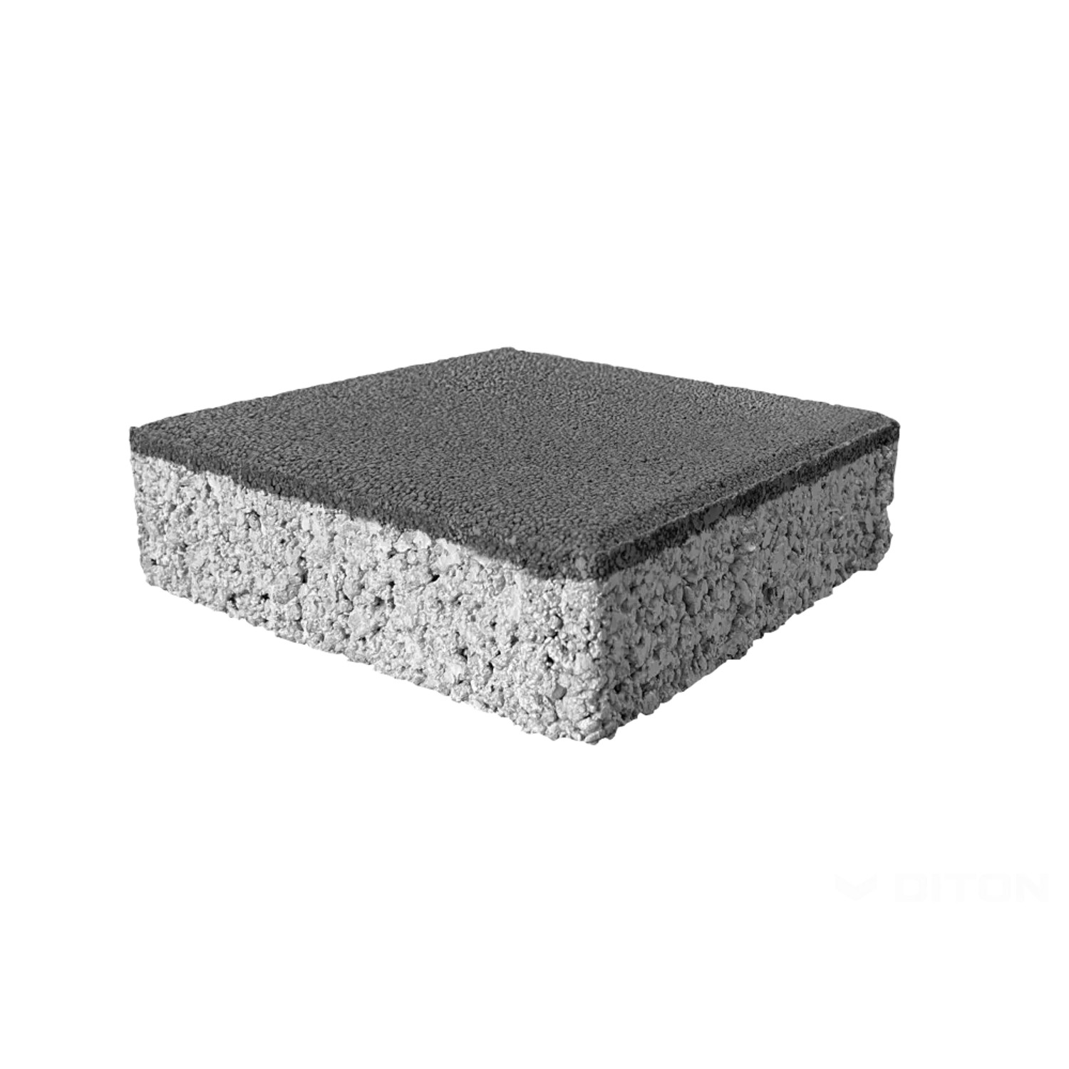 E-shop DITON Zámková dlažba Kocka AQUAPORE 6, čierna, 20 x 20 x 6 cm