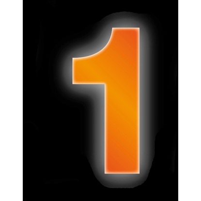 Conacord Reflexné domové číslo 1, oranžové, 8 cm