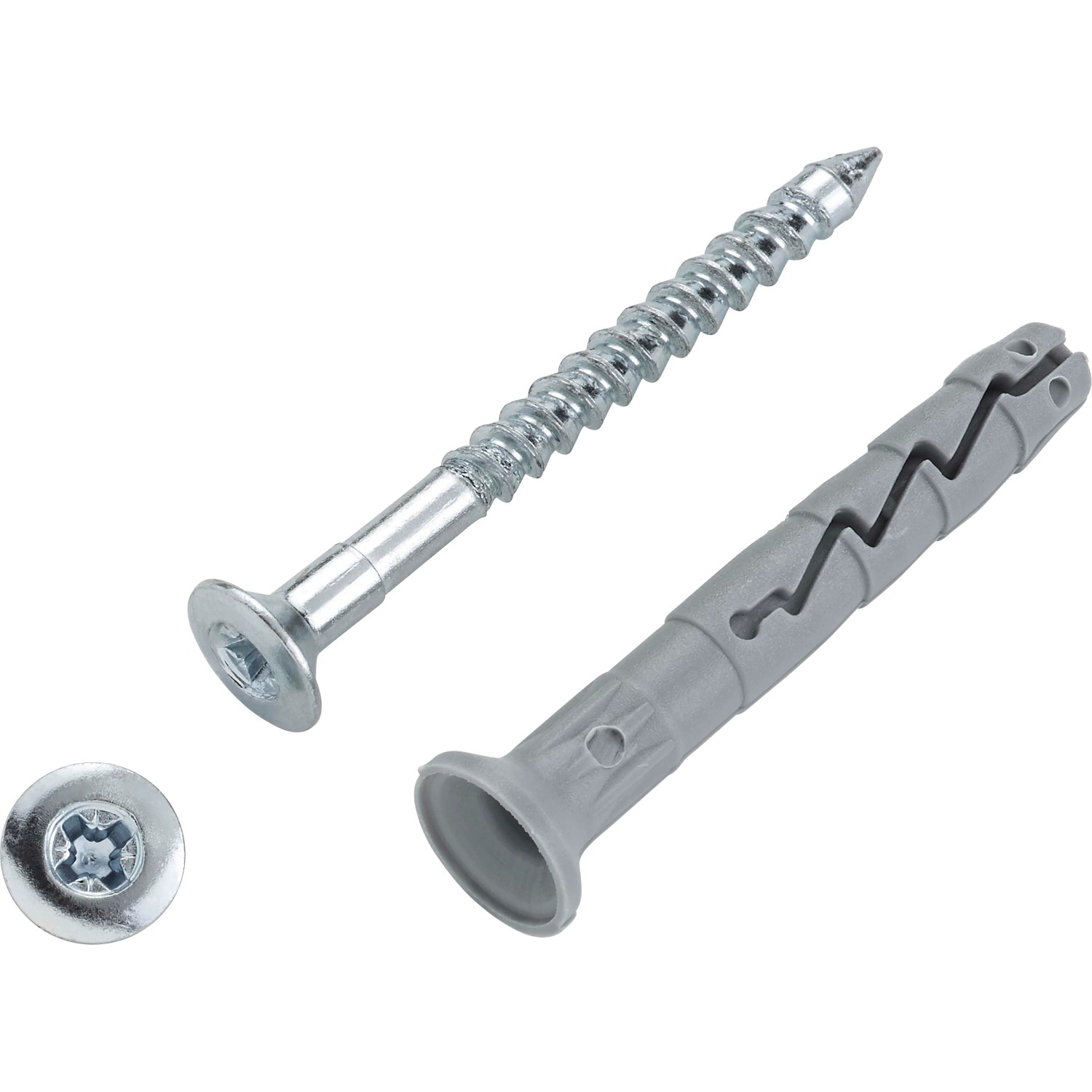 E-shop LUX-TOOLS Natĺkacia hmoždinka 6 x 40 mm, vr. skrutiek 3,8 x 43 mm, 50 ks