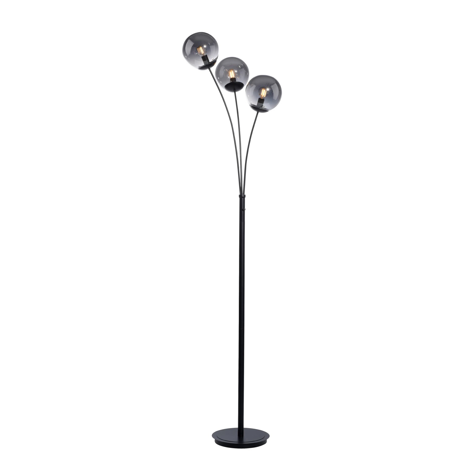 Just Light Stojaca lampa Big Widow 3-bodová, čierna, 35 x 30 x 185 cm