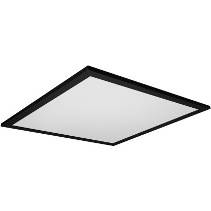 Ledvance Stropné LED svietidlo Planon Plus, diaľkové ovládanie, čierne, 45 x 45