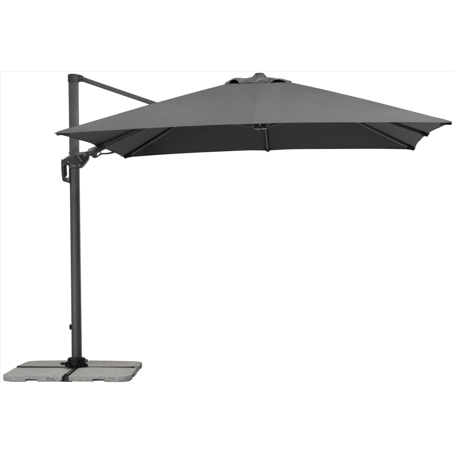 E-shop Schneider Slnečník Rhodos Twist antracitový 300 x 300 cm