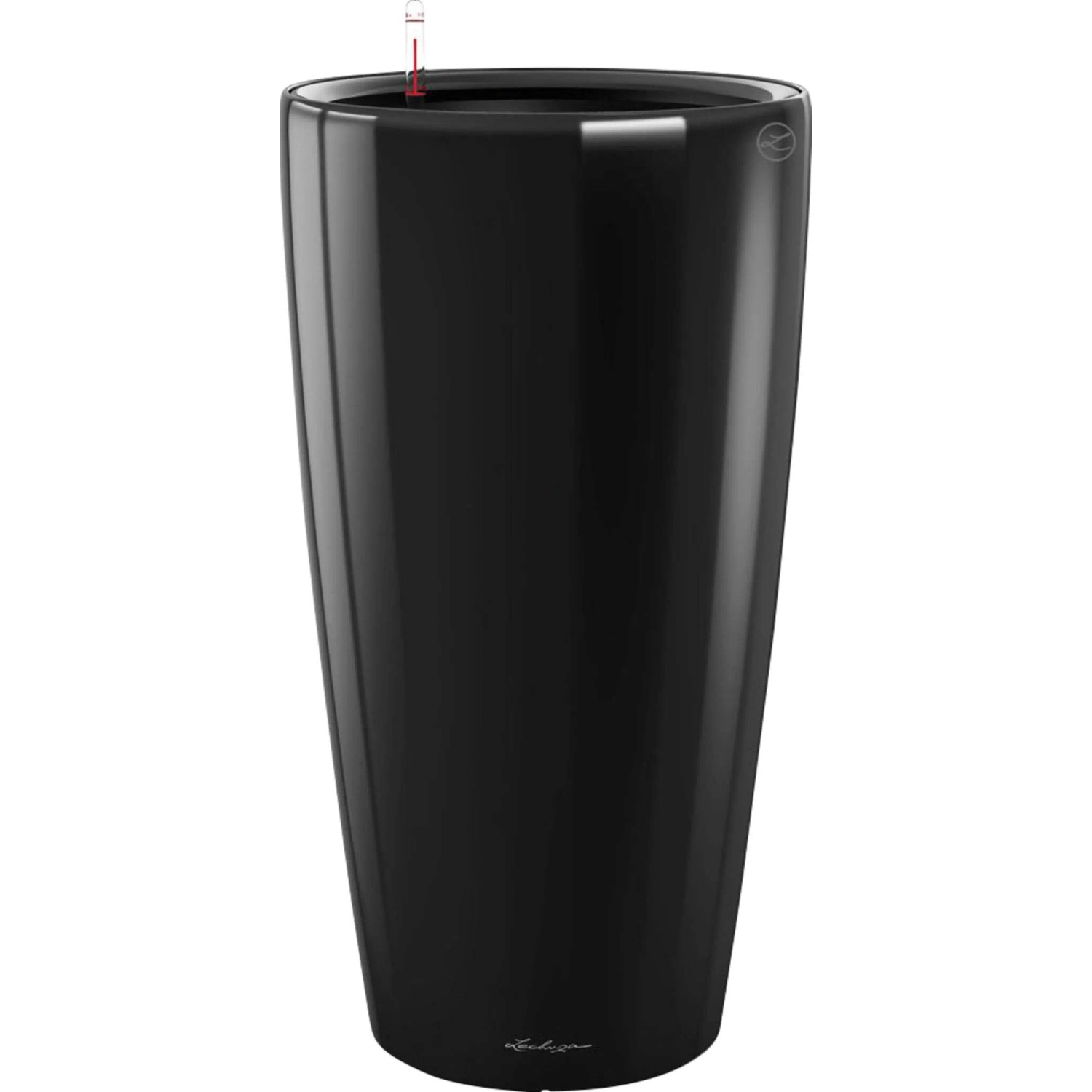 E-shop Lechuza Samozavlažovací kvetináč Rondo 40 čierny lesklý pr. 40 x 75 cm