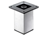 Hettich Nábytková noha 50 x 50 x 100 mm vzhľad nerezovej ocele