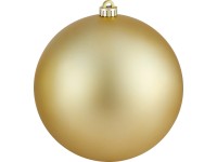 OBI Vianočná ozdoba plastová guľa XXL matná/lesklá zlatá pr. 20 cm, 1 ks