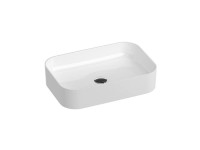 RAVAK Keramické umývadlo Ceramic Slim R, biela, 37 x 55 cm
