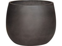 Kvetináč z ľahkého cementu, matná tmavo sivá, pr. 20 x 16 cm