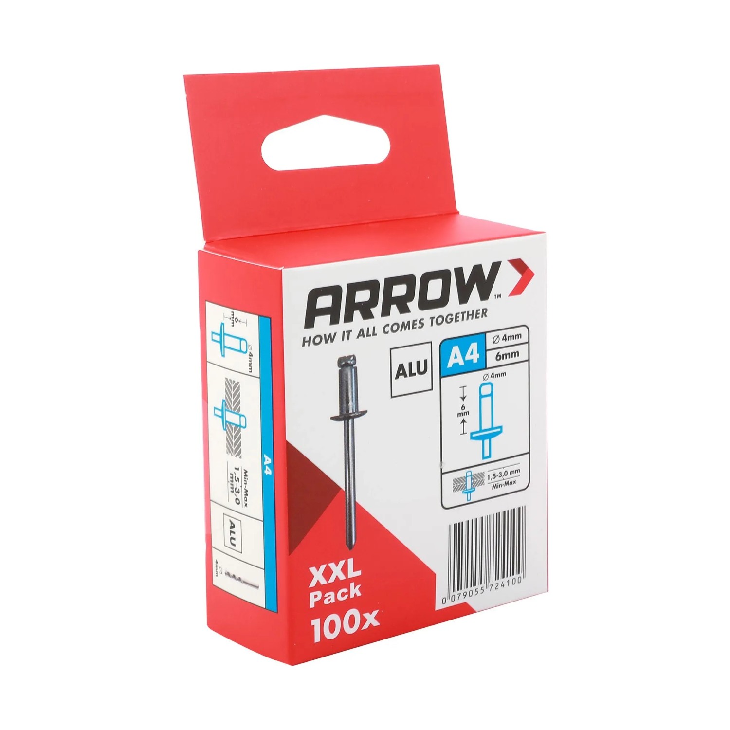 E-shop Arrow Trhací nit RA hliník, pr. 4 x 6 mm, 100 ks