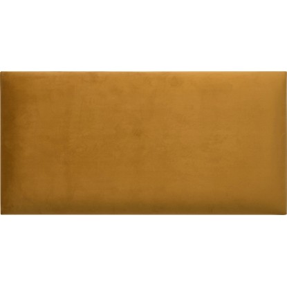 Nástenný vankúš obdĺžnikový 60 cm x 30 cm žltý zamatový