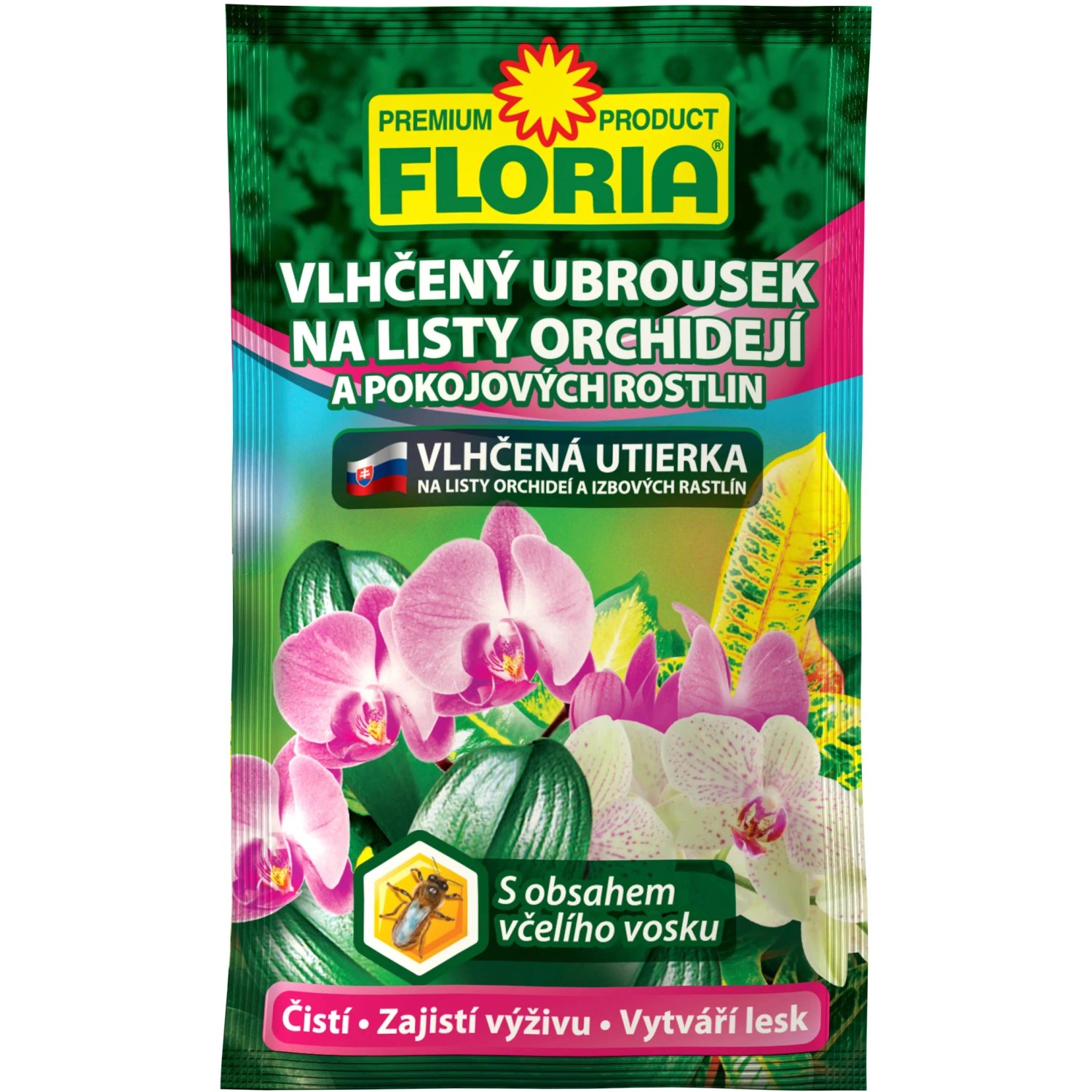 E-shop Floria Vlhčené utierky na orchidey a izbové rastliny
