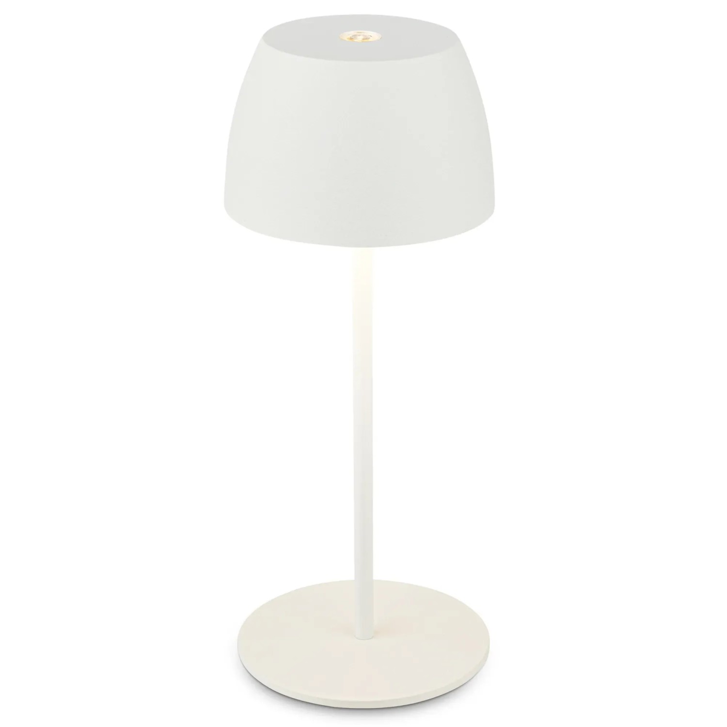 E-shop BRILONER Dobíjacia stolná lampa Serina Mini 2,5W 150lm 2700K biela pr. 8x20 cm