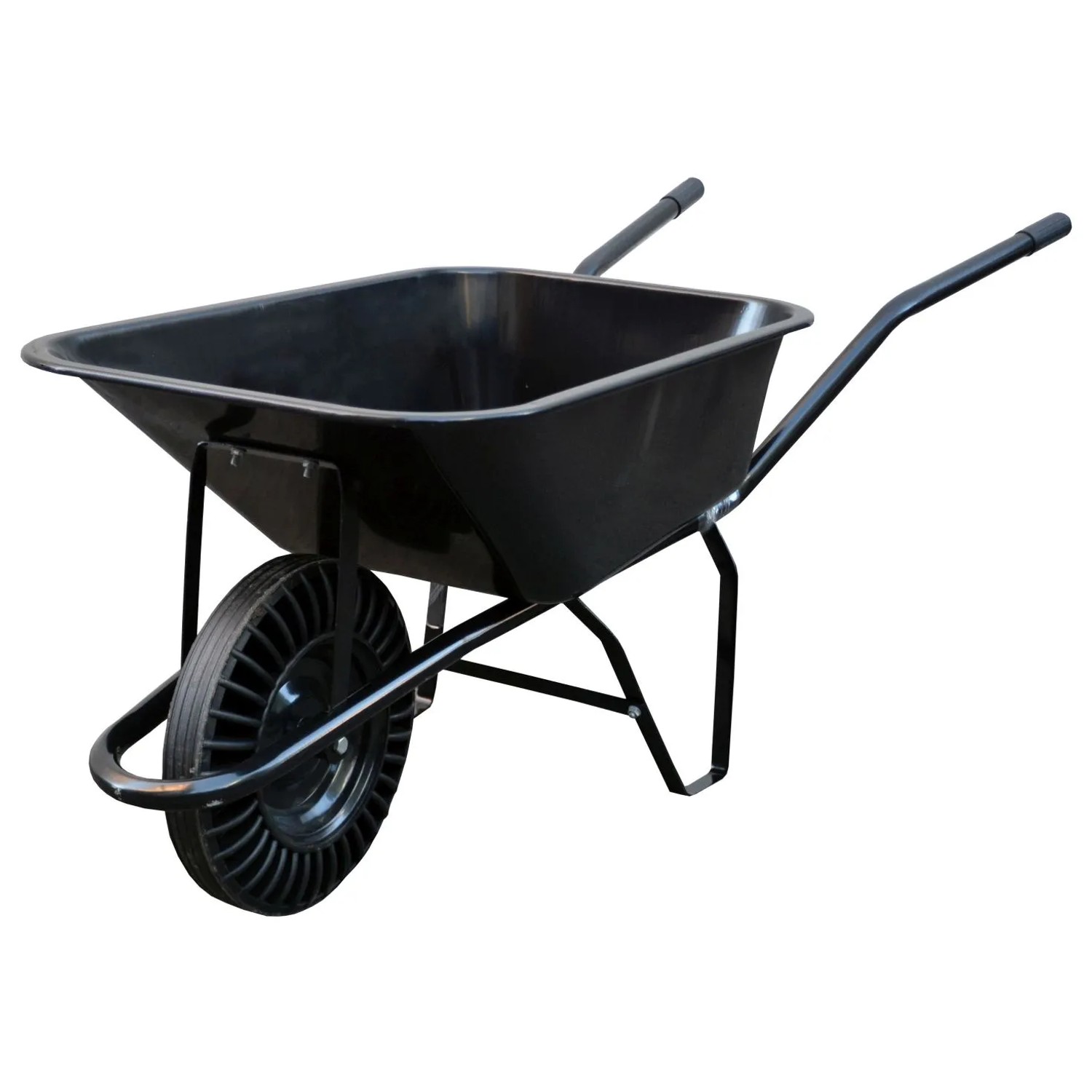 E-shop M.A.T. Stavebný fúrik čierny, plné koleso, 80 l, nosnosť 100 kg