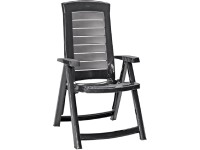 Keter Záhradné kreslo Aruba, grafitová, 61 x 72 x 110 cm