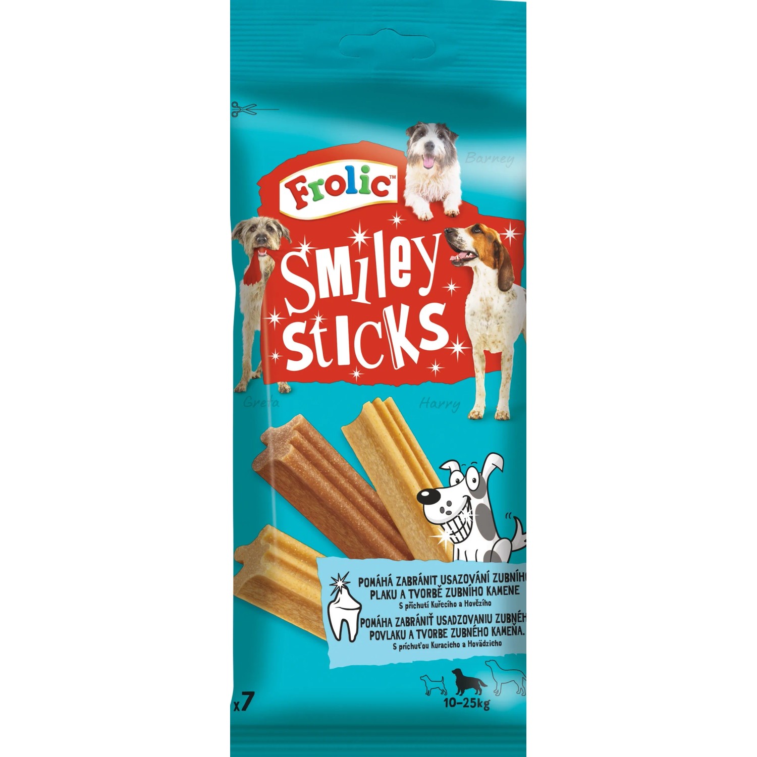 E-shop Frolic Maškrta pre psov Smiley Sticks 175 g