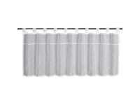 Sehlbach Vitrážová záclona s pútkami, vyšívané vetvy, biela, 135 x 45 cm