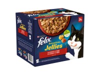 Purina Kapsičky pre mačky Felix Sensations Jellies hovädzie, kuracie, kačica, ja