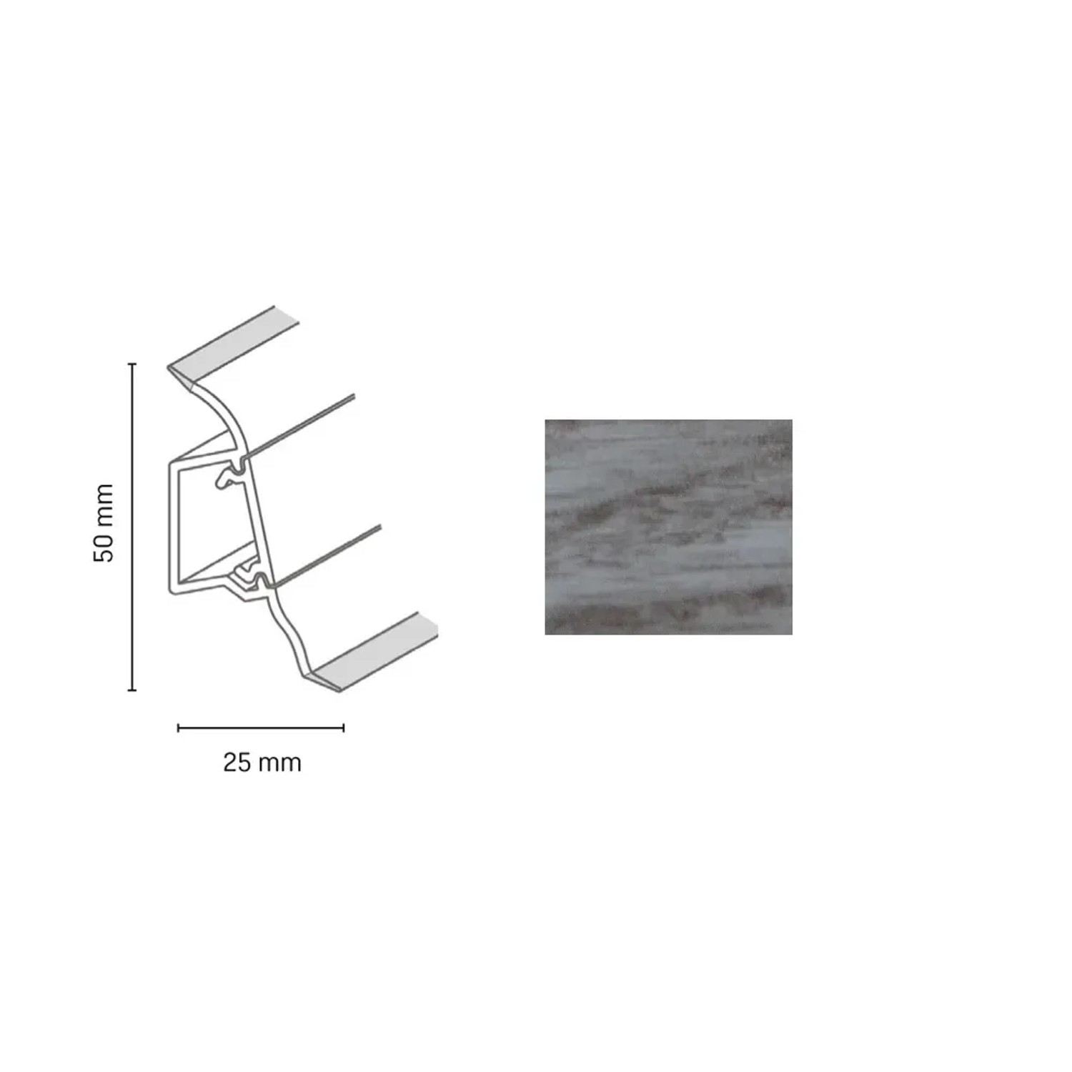 E-shop Döllken Profiles Lišta SLK 50 2130 agát vintage 50 x 25 x 2500 mm