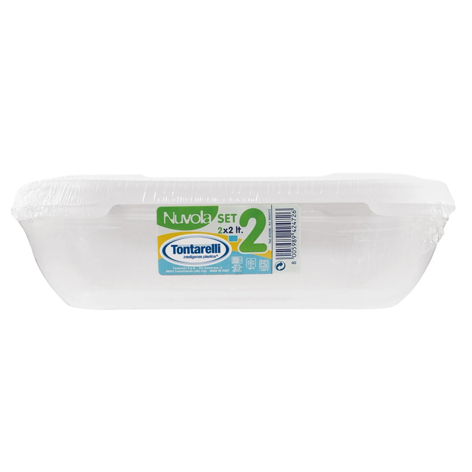 E-shop Tontarelli Dóza na potraviny NUVOLA Rectangular Set biela 2x2 l